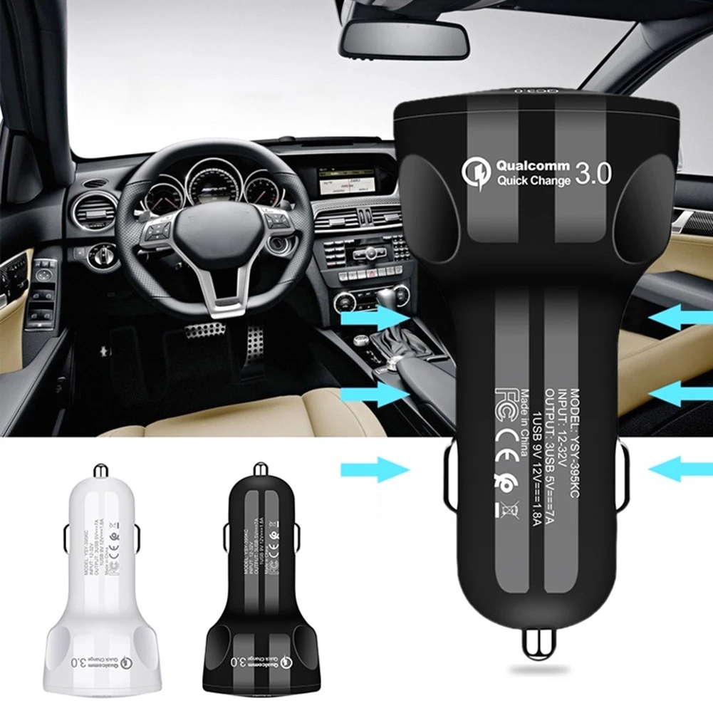 Автомобильное usb быстрое зарядное устройство QC3.0 быстрое зарядное устройство авто Lighter ttee Зажигалка адаптер для iPhone huawei P10 samsung Galaxy S8 S7 power