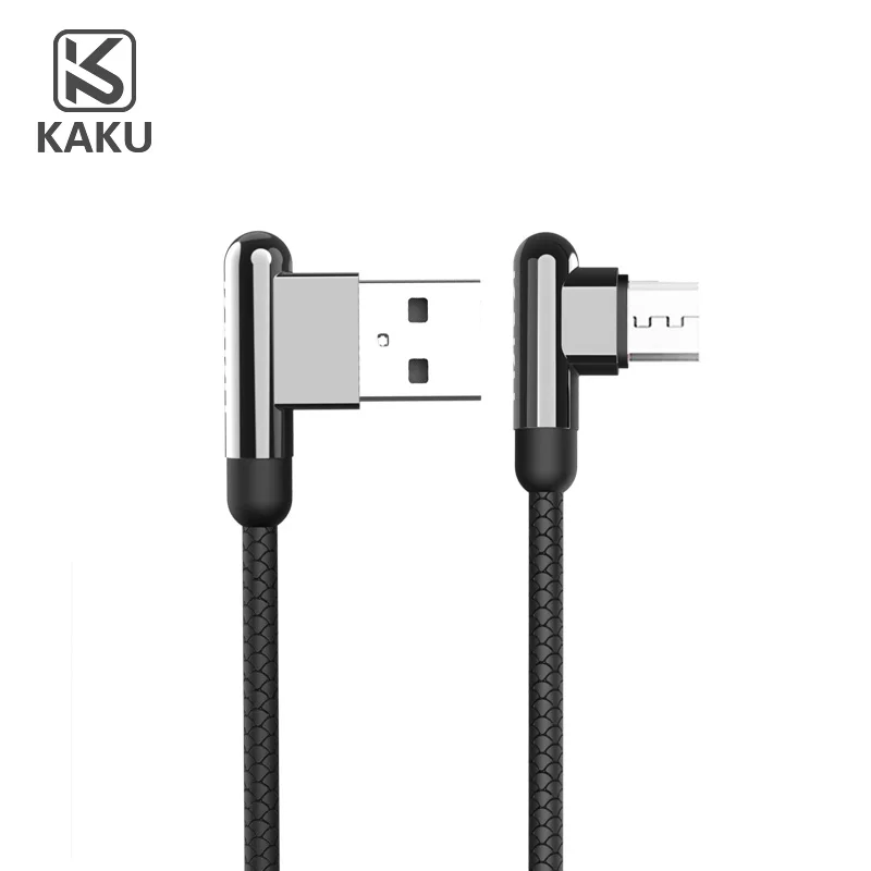KAKU 90 градусов micro usb кабель для samsung S7 huawei Xiaomi Redmi Быстрая зарядка синхронизации
