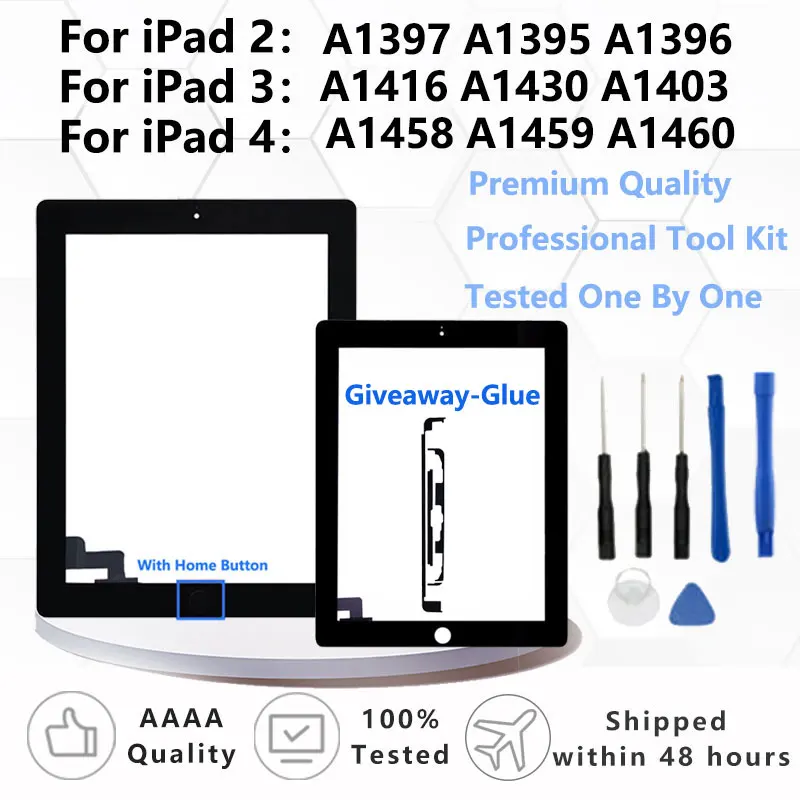 Новый сенсорный экран для iPad 2 3 4 iPad3 iPad4 A1416 A1430 A1403 A1458 A1459 ЖК-дисплей | Компьютеры и