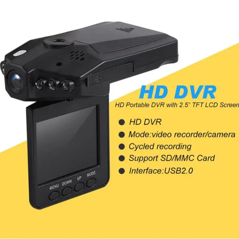 

Newest 90 Degrees 2.5 Inch Full HD 1080P Car DVR Vehicle Camera Video Recorder Dash Cam Infra-Red Night Vision Hot