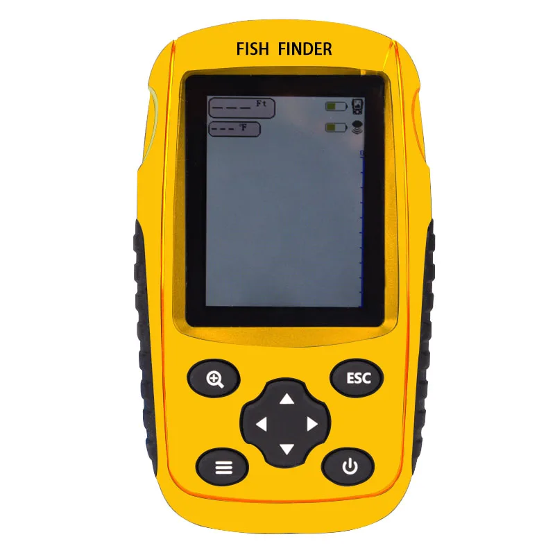 Yellow Wildgameplus FF998 беспроводной рыболокатор с дальностью глубины 50 м 120 кГц рыболокатор беспроводной гидролокатор сенсор эхолот - Цвет: Yellow