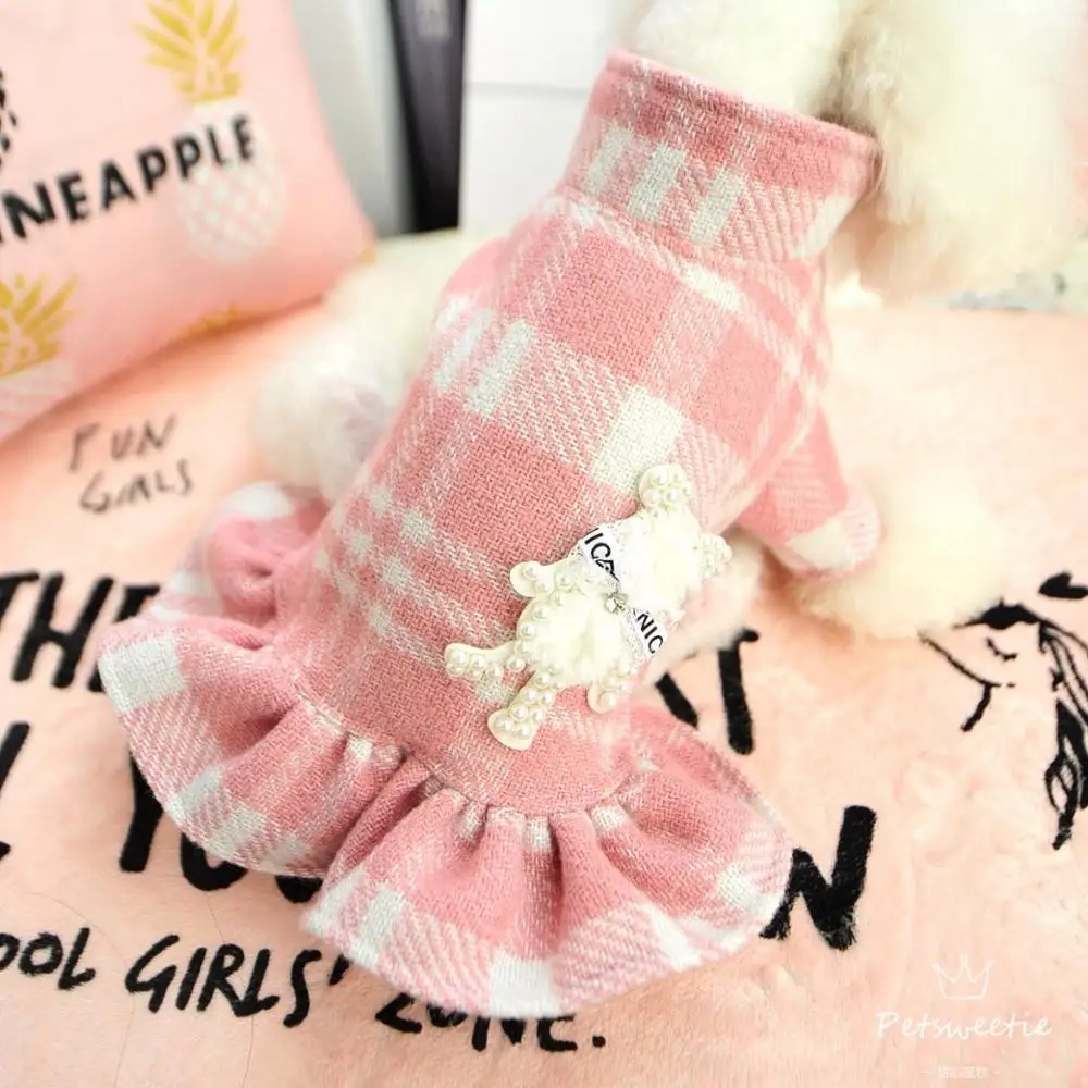 

Princess Autumn Winter Dog Dresses Coat Teddy Bichon Chihuahua Dog Clothes Cat Dress Outfit XS S M L XL