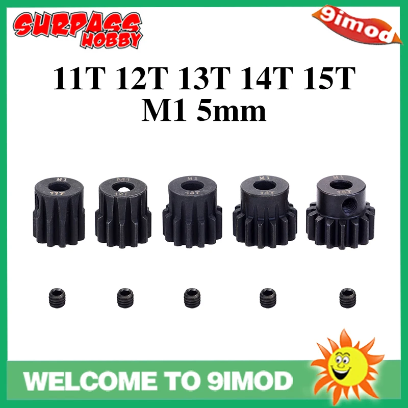 SURPASS HOBBY 5 шт. M1 мм 11T 12T 13T 14T 15T металлический Шестеренчатый мотор Набор для 1/8 RC