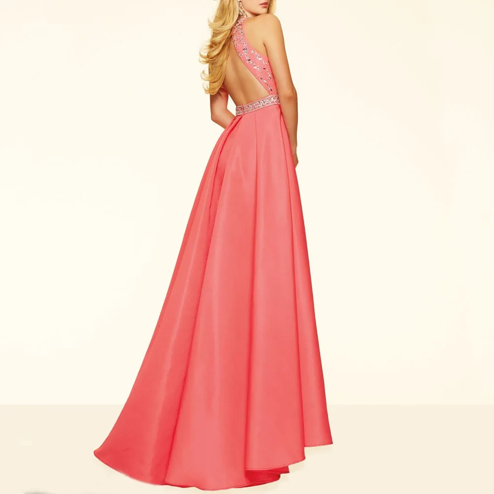 MicBridal, короткое спереди, длинное сзади, на выпускной,, Марокканское, белое, синее, с разрезом, для особых случаев, с бретелькой через шею, Вечерние Платья, Платья для подружек невесты