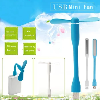 

5V Portable Mini USB Fan Flexible For Power Bank Notebook Laptop Computer Small Air Conditioning Appliances USB Night Light