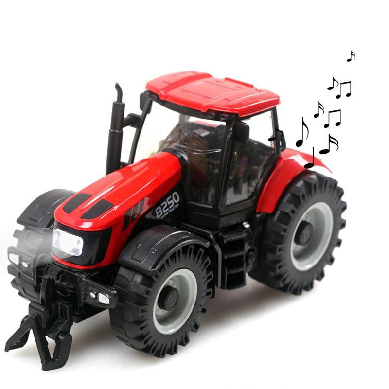 

1:32 Alloy Farmer Tractor Inertia With Light Music Alloy Car Mini Car Model Children's Toy Car Agricultural Car Decoration