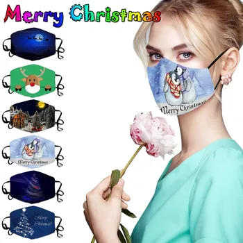 

Adults Unisex Christmas Breathable Face Mask Mouth Mask Washable Windproof Face Shield Cloth Face Shield Reusable mondmaskers