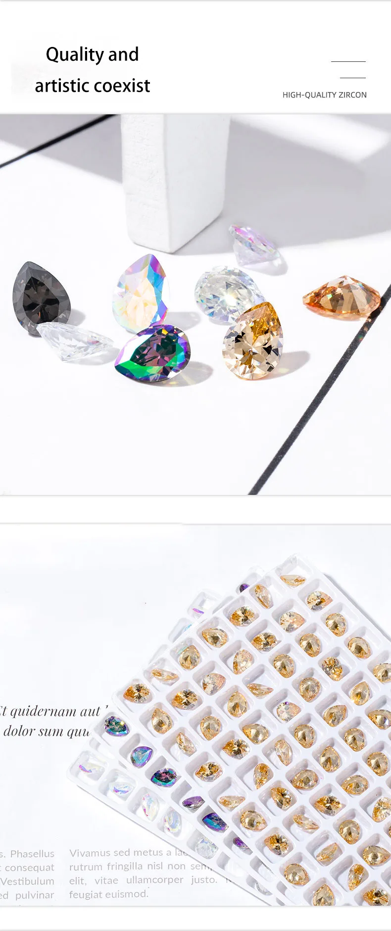 20 Pcs Multi Size AAAAA Zircon Natural Gemstone High Quality Jewelry Zirconia for Earring Necklace Making Accessories for Women