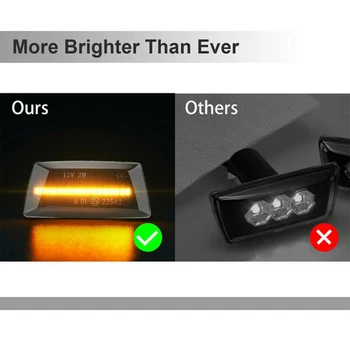 

Waterproof Repeater Light Lightweight ABS + PC Black 18 LEDs Parts Car