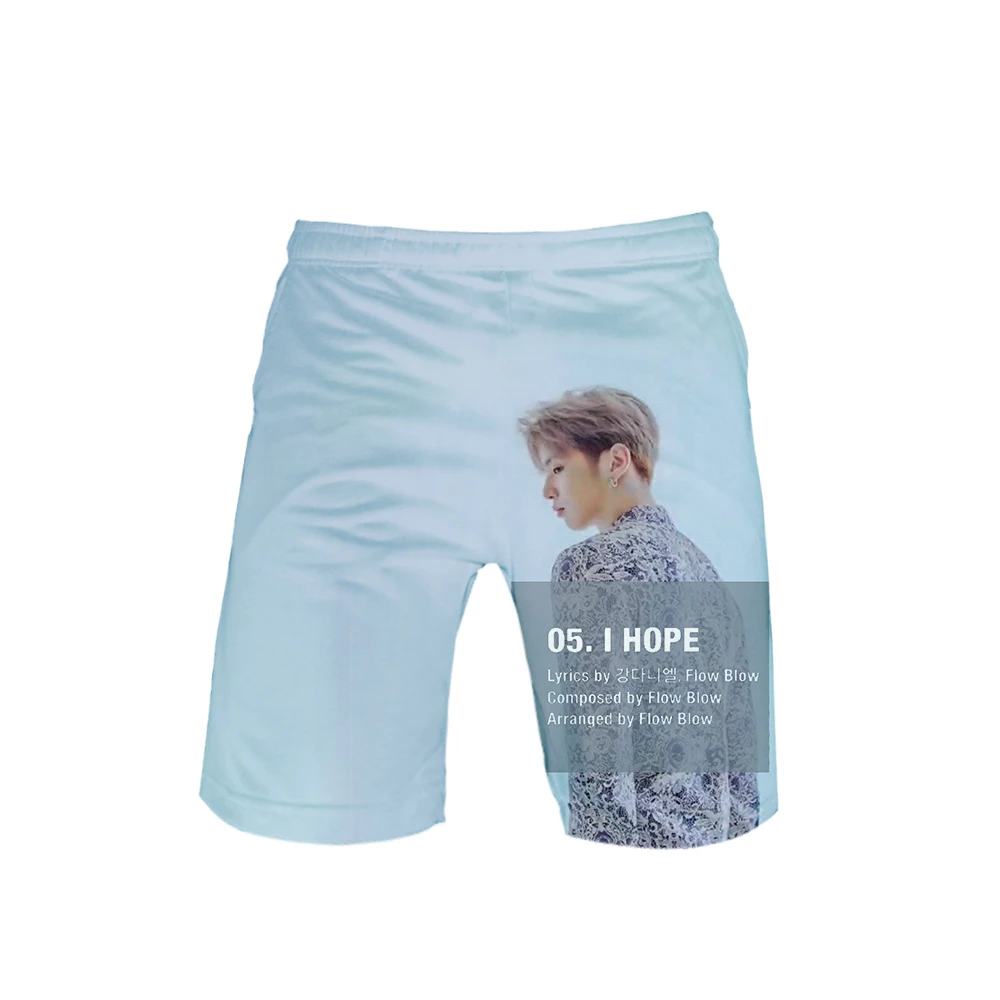 WANNA ONE Kang Daniel KPOP Cool 3D printed Summer Men's Beach shorts Hip movement Leisure style Cool short Plus Size Summer