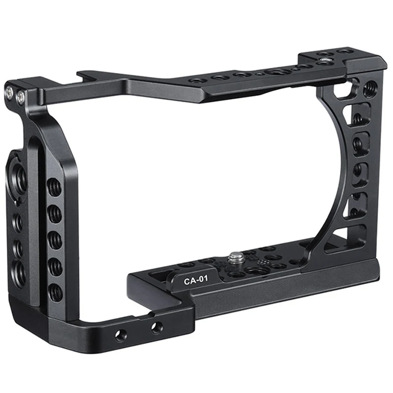 

Photography Camera Cage Video Film Movie Making Stabilizer 1/4 inch Screw Cold Shoe Mount for Sony A6500/A6400/A6300/A6100 Camer