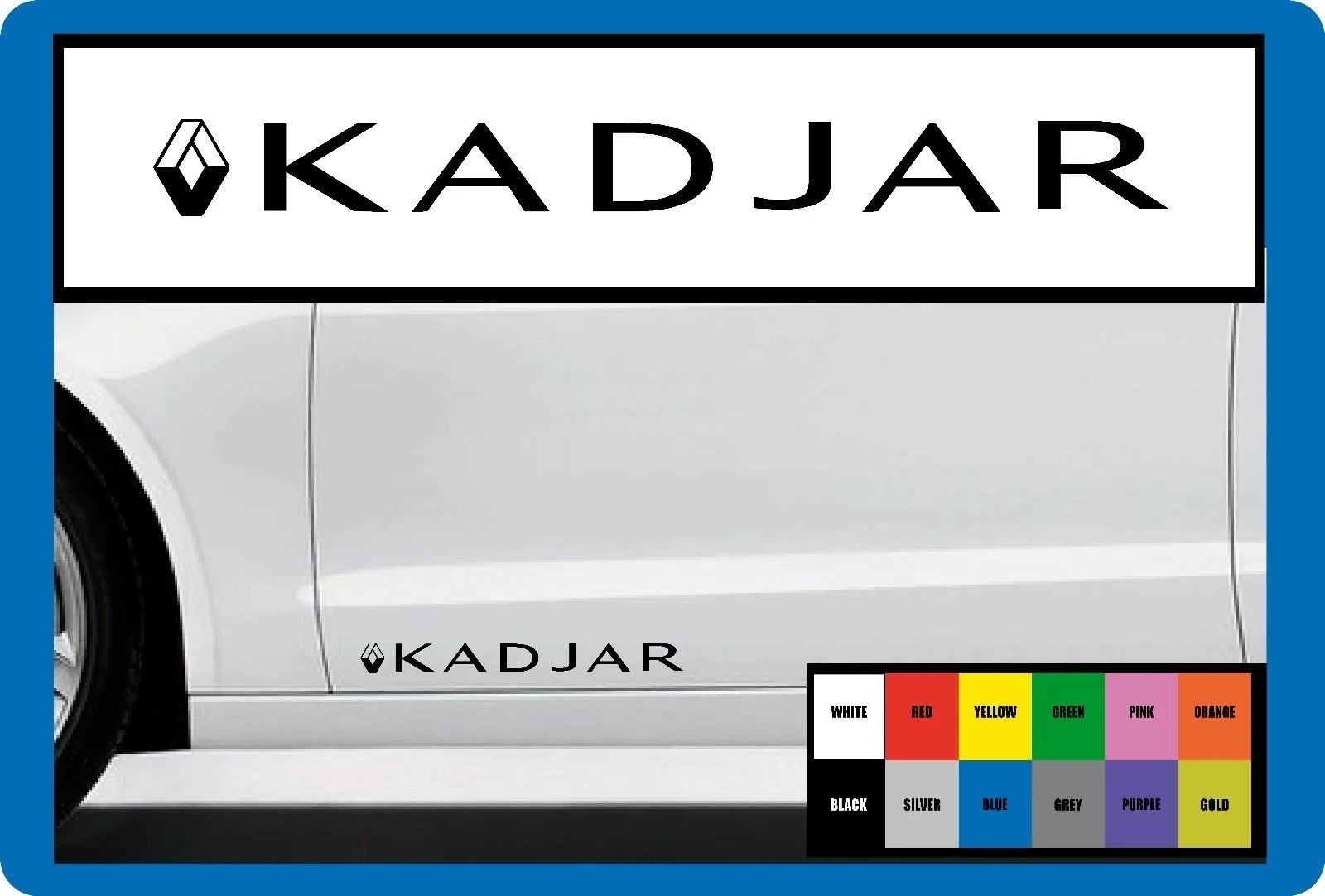 Для Renault KADJAR 2 x Дверная панель кузова наклейка для автомобиля