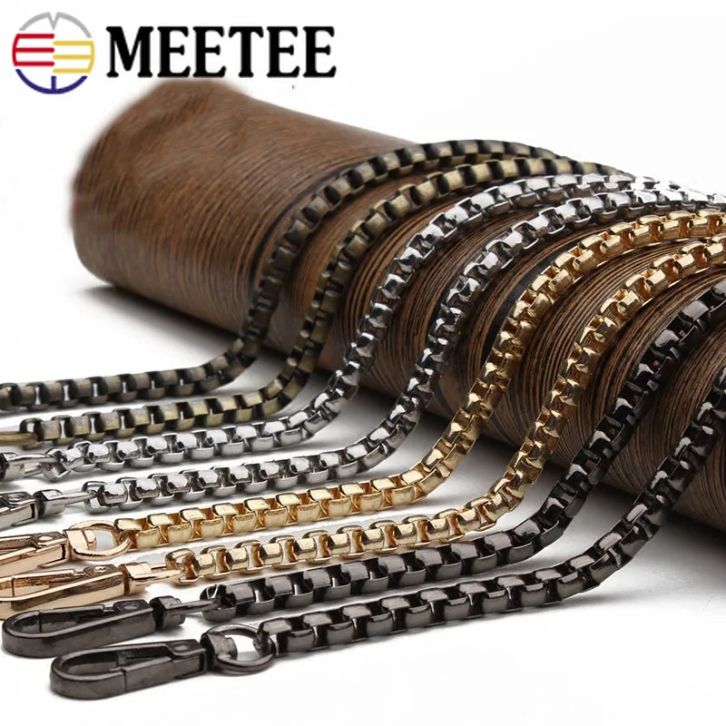 Meetee 120 см сумка металлическая Замена цепочки ремень с пряжками DIY сумка запчасти, оборудование кожа аксессуары F7-32