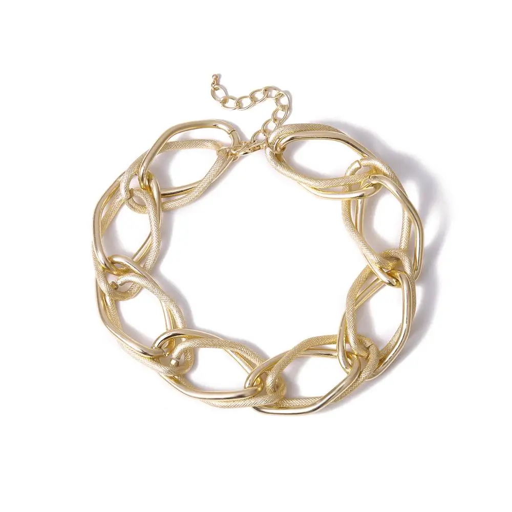  IngeSight.Z Punk Exaggerated Thick Miami Curb Cuban Choker Necklace Collar Hip Hop Chunky Heavy Met