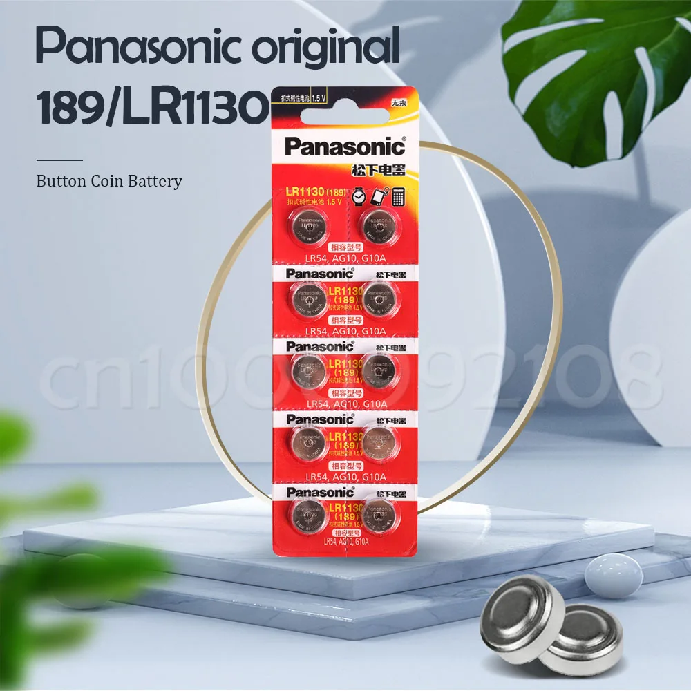 10 шт. 100% натуральная оптовая продажа PANASONIC LR54 189 AG10 L1131 SR1130 G10 V10GA 389 Щелочная Кнопка