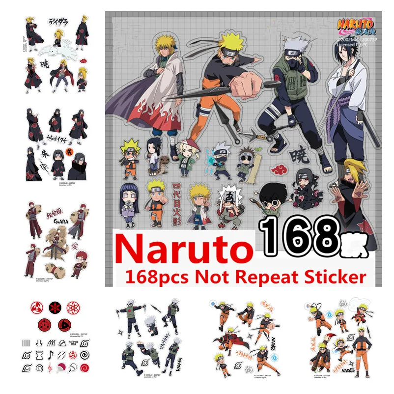 

New Anime NARUTO Akatsuki Uchiha Itachi Cosplay Prop Hatake Kakashi Sticker Not Repeat Waterproof Child Adult Decoration Gifts
