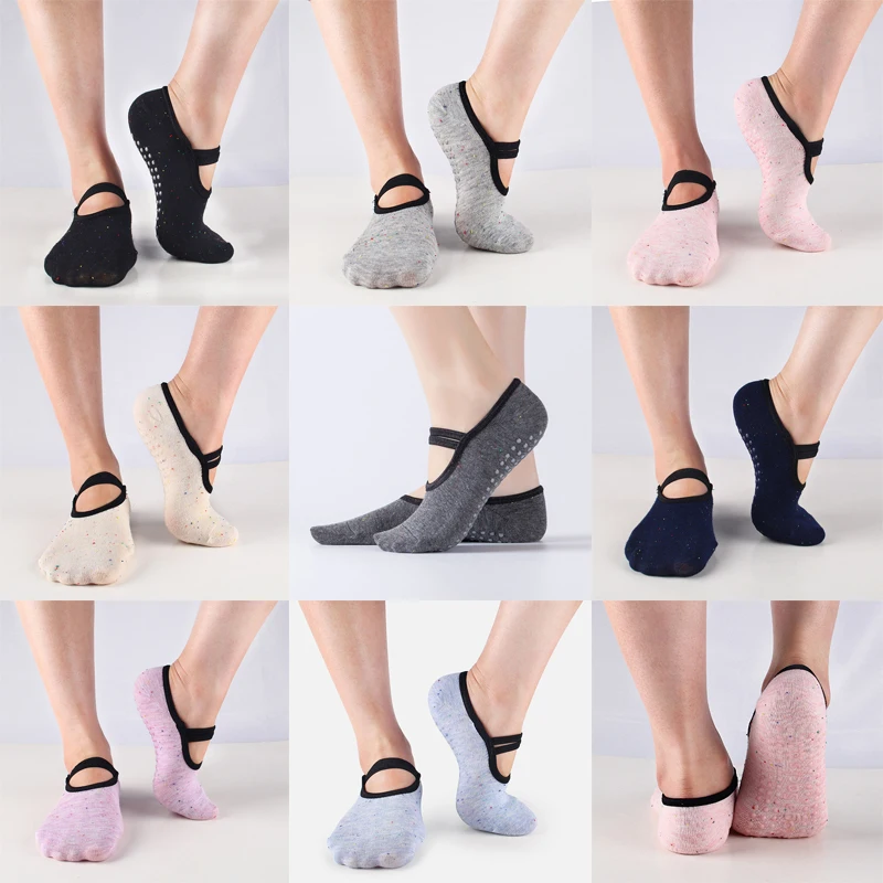 

Professional Women's Cotton Dance Socks Anti-slip Grip Sport Socks Breathable Barre Dancing Yoga Socks for Pilates Home Walking