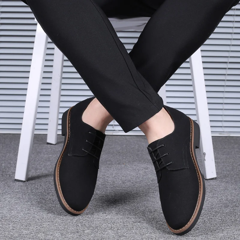 2019 Suede European style leather Shoes Men's oxfords Casual Multi Size Fashion 