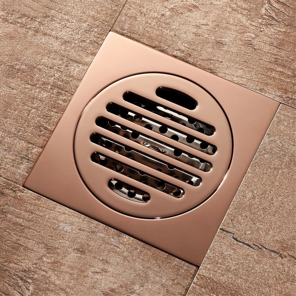 

Floor Drain Rose Gold Copper Deodorizing Vermin-Proof Floor Drain Rooftop Anti-Defection Floor Drain Hidl002-6