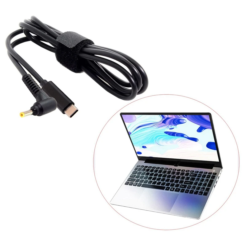 DC 4,0*1,7 мм Мощность PD кабель для зарядки 18-20V постоянного тока до Тип C USB-C Вход для ноутбука Тетрадь