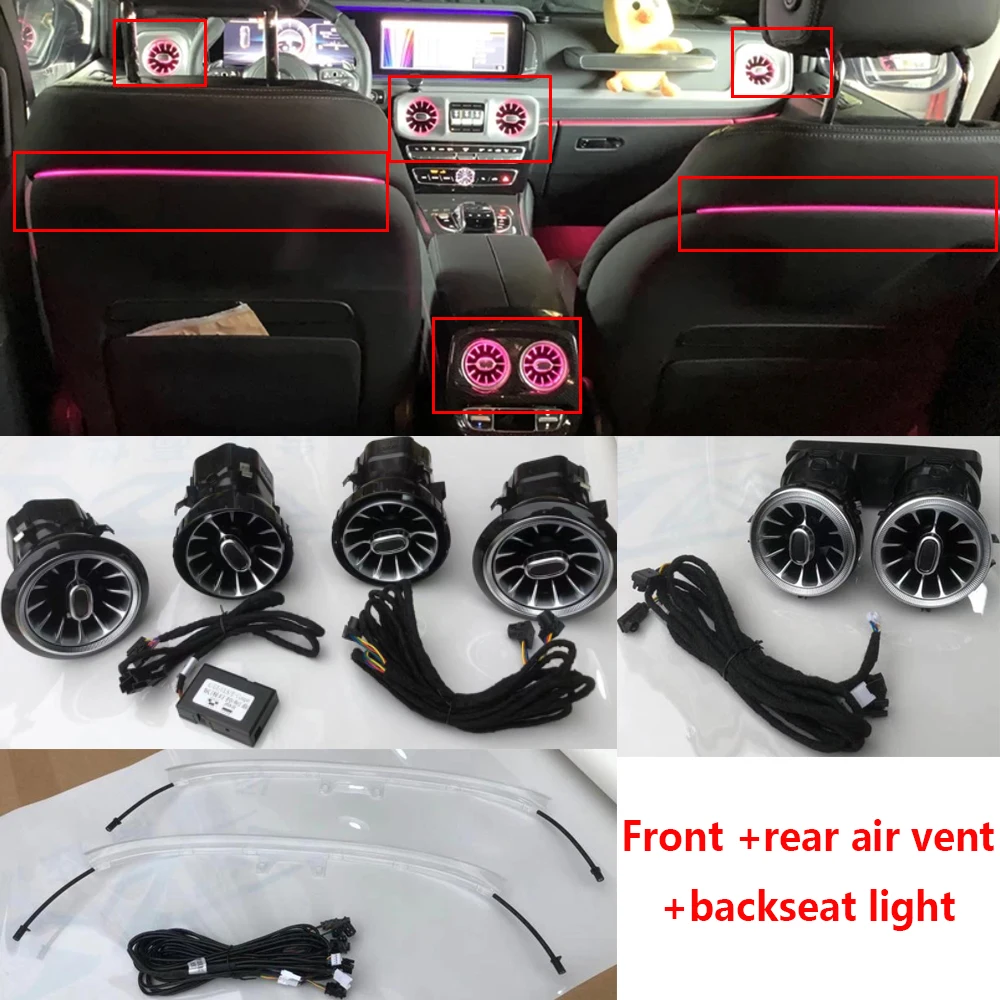 

Car Air Vent Ambient Light LED Console AC Condition Outlet Turbine Light Backset Mood Light For Mercedes-Benz G-Class W464