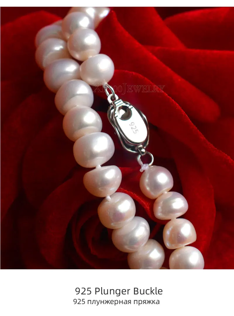 XF800 ожерелье из натурального пресноводного жемчуга, ювелирные изделия из жемчуга, 3 цвета, ожерелье для женщин, вечерние [X225-1]