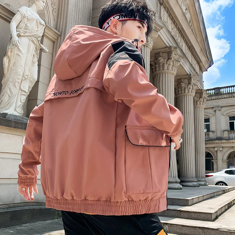 UYUK Autumn Korean Version Of The Handsome Trend Tooling Casual Fashion Temperament Embroidery Hooded Men's Jackets Streetwear UYUK Autumn Korean Version Of The Handsome Trend Tooling Casual Fashion Temperament Embroidery Hooded Men's Jackets Streetwear