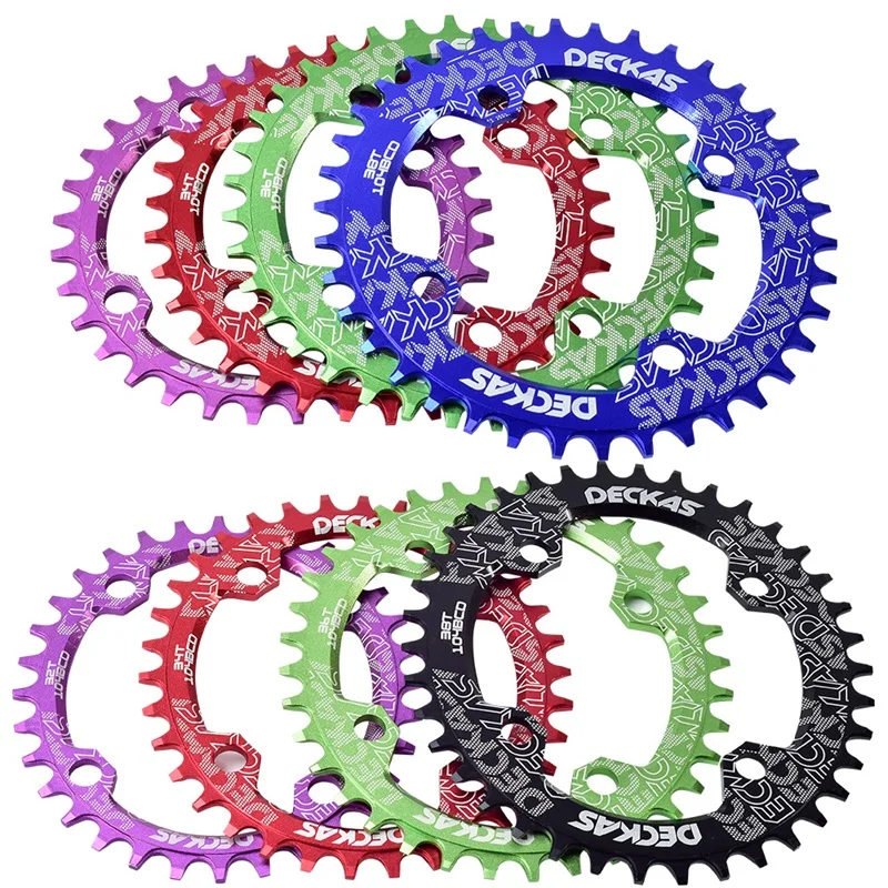 Deckas 104BCD Oval / Round Narrow Wide Chainring MTB Mountain bike bicycle 32T 34T 36T 38T crankset Tooth plate Parts 104 BCD | Спорт и
