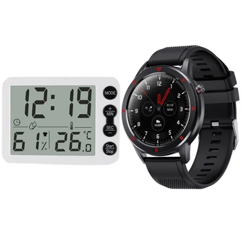 

1pcs Multifunctional Indoor Temperature and Humidity Meter & 1pcs Smart Watch Bluetooth Sport Watch