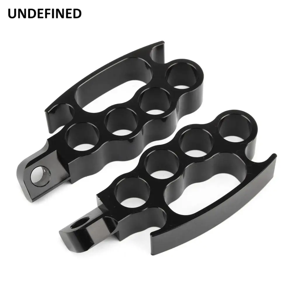 Черный Flying Knuckle Подножки на заказ педаль для Harley V-Rod Sportster XL Dyna FXDL FXD Softail FLHR Черный Контроль подножки - Цвет: Черный