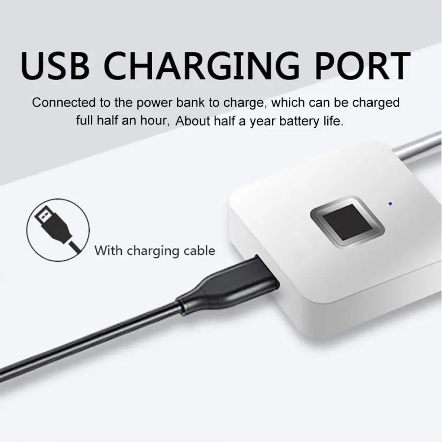 Мини водонепроницаемый USB Перезаряжаемый замок Противоугонный БЕСКЛЮЧЕВОЙ шкаф Электронный Отпечаток пальца разблокировка замка