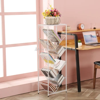 

Multi-layer simple Iron bookcase storage rack simple modern floor children's bookcase tree-shaped bookshelf