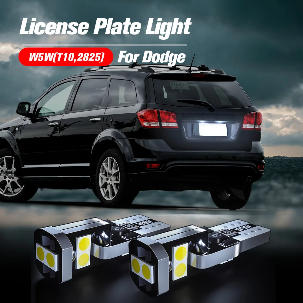 2pcs LED License Plate Light W5W T10 Lamp For Dodge Durango Avenger