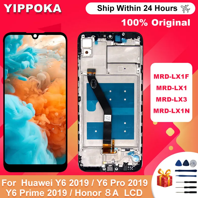6 09 &quotдля Huawei Y6 2019 LCD Pro дисплей MRD-LX1F сенсорный экран сменные детали для Honor 8A