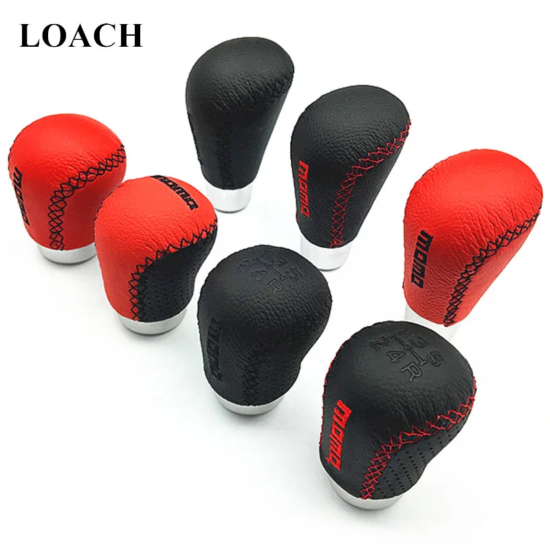 

Universal MOMO Car Gear Shift Knob for TOYOTA for Renault for Citroen Leather Manual GearShifter Stick Lever Pen POMO AT MT ARM
