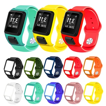

Soft Silicone Sport Wrist Strap For Tomtom Runner 2/3 Smart Watch Band For Tomtom Adventurer/Golfer 2/Spark/3 Music Bracelet