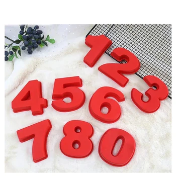 

Silicone Digital 0-9 Number Cake Mold Cake Numbers Shape Cake Mould Decoration Tool for Wedding Birthday Anniversary Cookie