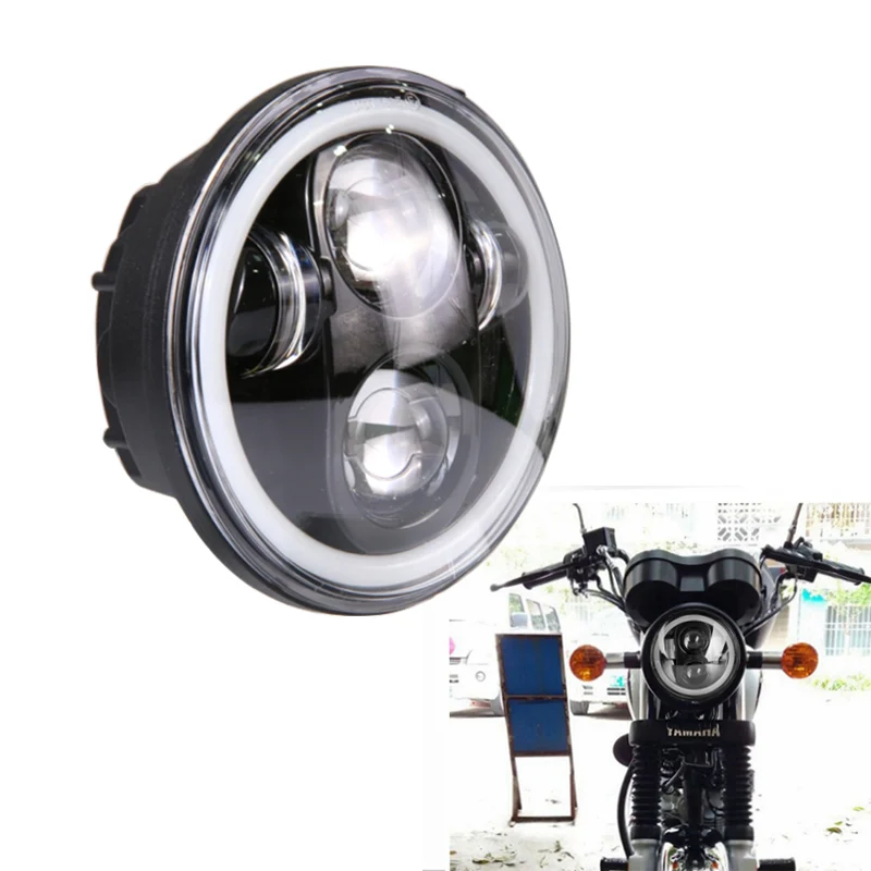5 3/4 &quotсветодиодный фары с белым Halo Кольцо Sportster и Dyna замена для всех 75&quot передняя