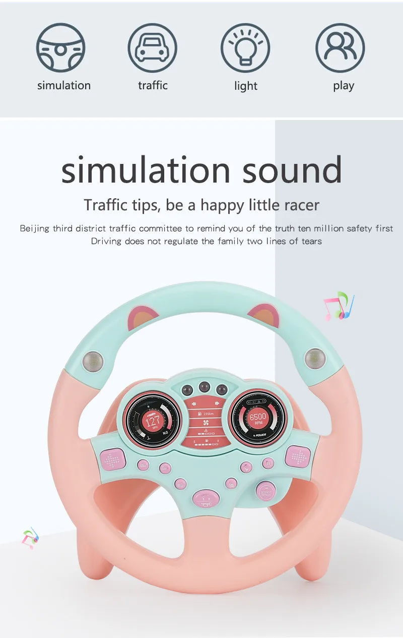 Babys pielzeug Copilot Lenkrad Kind Puzzle Entwicklung pädagogische Spielzeug  Simulation Auto Lenkrad Spielzeug Kinder Geburtstags geschenke