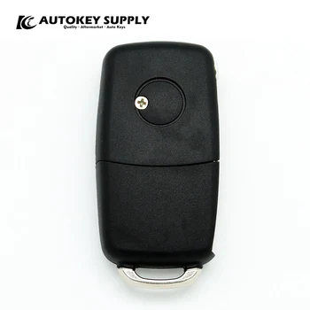Per VW 3 pulsanti telecomando Flip Key Shell AutokeySupply AKVWF107 - Per VW 3 pulsanti telecomando Flip Key Shell AutokeySupply