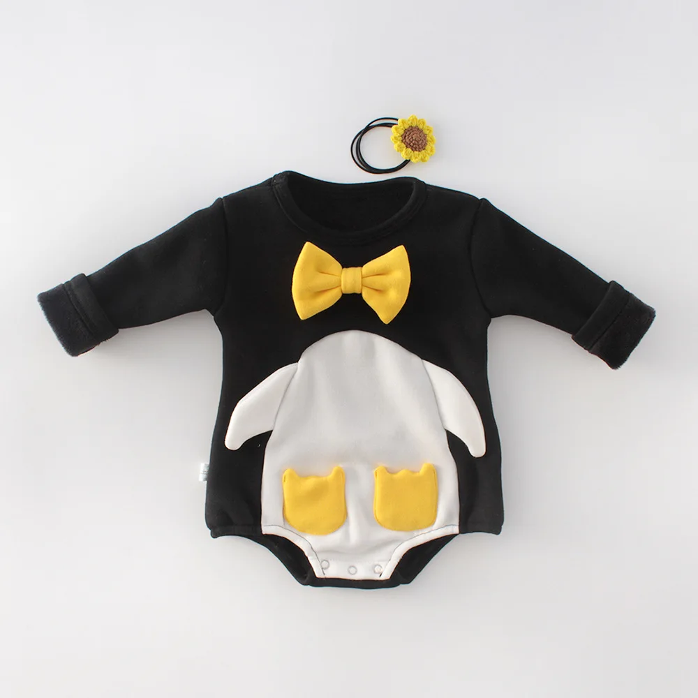 MILANCEL/одежда для малышей; цельный комбинезон с меховой подкладкой для маленьких мальчиков и девочек; Зимние Детские боди