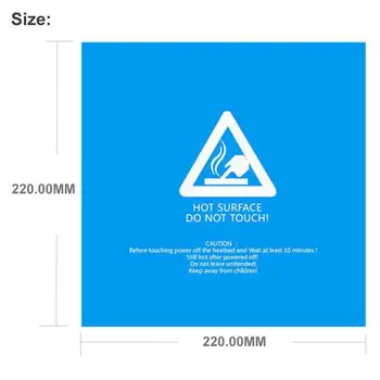 

300*300*0.5mm/220*220*0.5mm Heat Hot Bed Sticker Frosted Sticker 3D for Printer Easy to use, aim at the heated bed plate