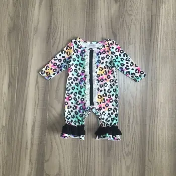 

baby girl clothes baby fall romper infant toddler baby leopard tie dye romper