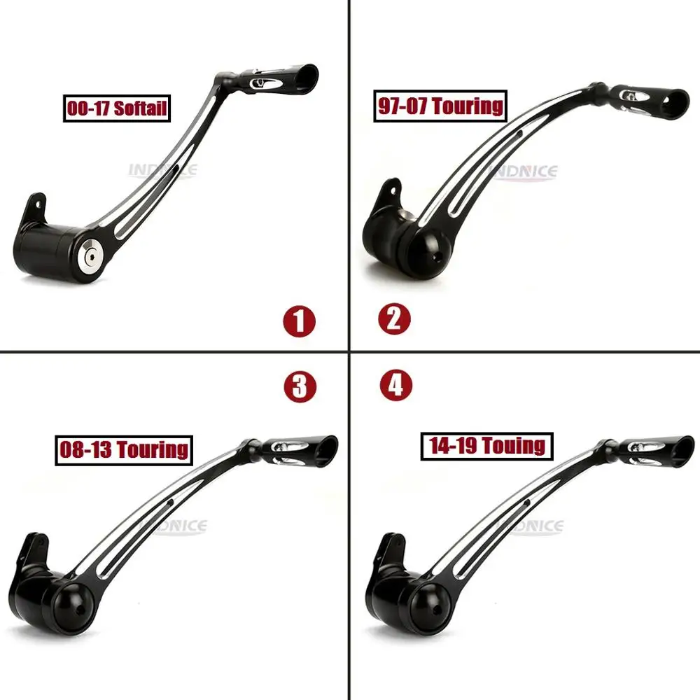 

Black CNC cut Brake arm levers For harley touring FL softail 97-21
