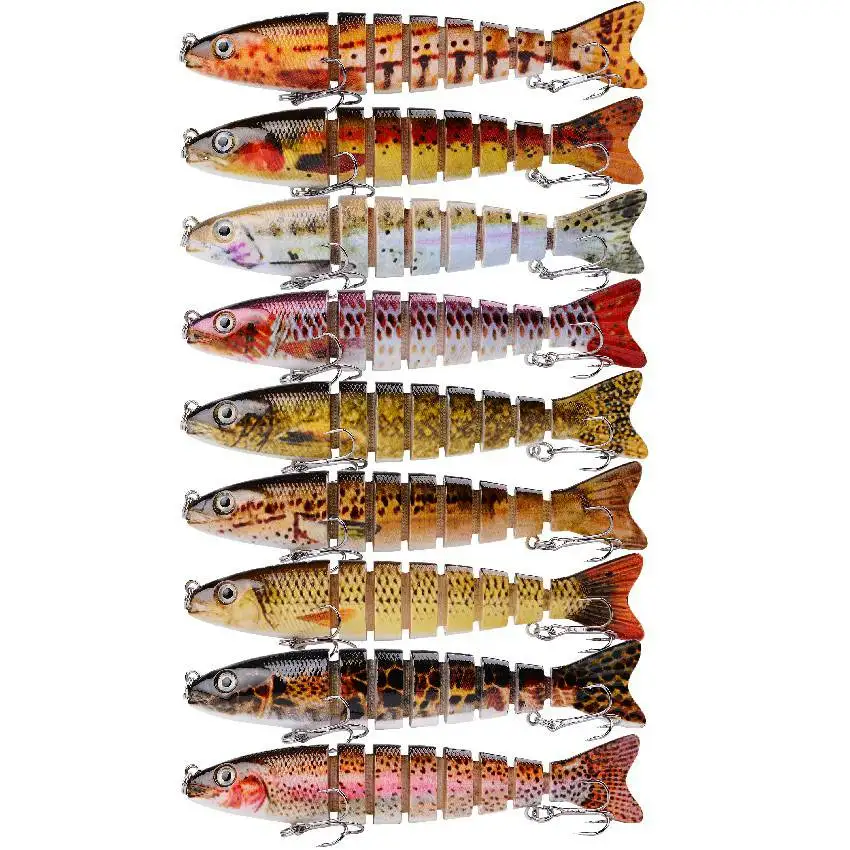 8 Segments Sinking Wobblers Fishing Lure Artificial Hard Bait Crankbaits for Fishing Tackle Lures Swimbait