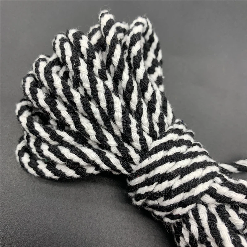 5yards/lot 6mm Cotton Cord Rope Eco-Friendly Twisted Rope High Tenacity Thread DIY Textile Craft Woven String Home Decoration cotton rope