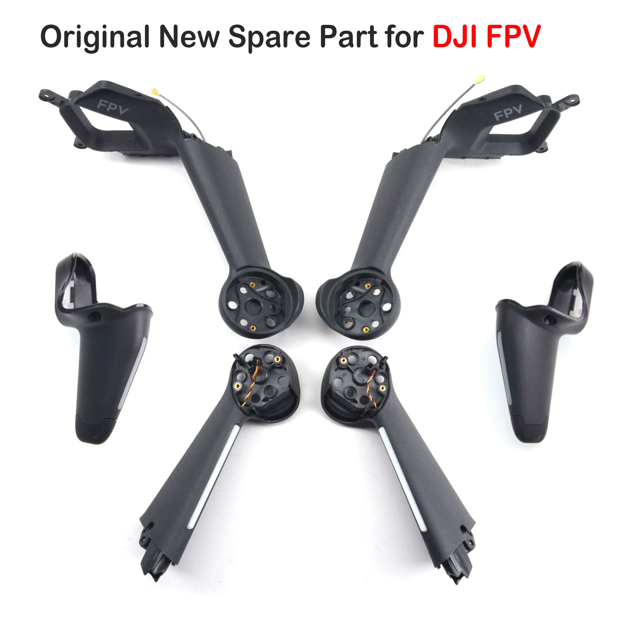 For DJI FPV Arm Part - Left/Right Front/Rear Arm Landing Gear Middle Shell Arm Motor Spare Parts for FPV Replacement Accessories