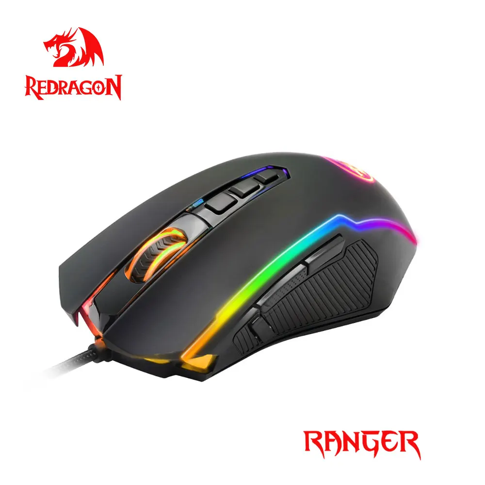 Мышь игровая Redragon Ranger M910 Проводная с RGB-подсветкой 10 кнопок 12400 DPI | Компьютеры и