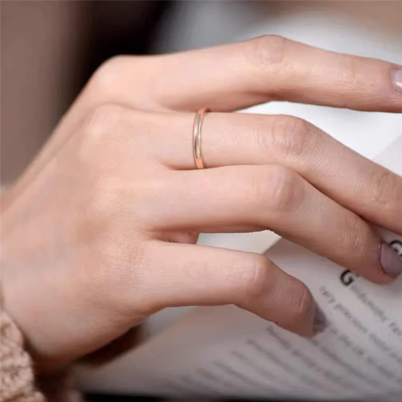 Tungsten Ring 2mm Thin for Women in Gold Silver Color for Daily Party gold color rings,ring set,finger ring,gold color ring,silver ring,tungsten ring