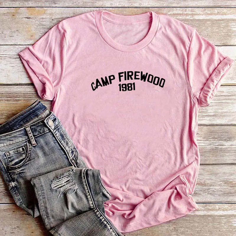CAMP FIREWOOD Short Sleeve Cotton Tshirt Women Top O-neck Funny T Shirt Women Casual T Shirt Women Funny Tee Shirt Femme CAMP FIREWOOD Short Sleeve Cotton Tshirt Women Top O-neck Funny T Shirt Women Casual T Shirt Women Funny Tee Shirt Femme